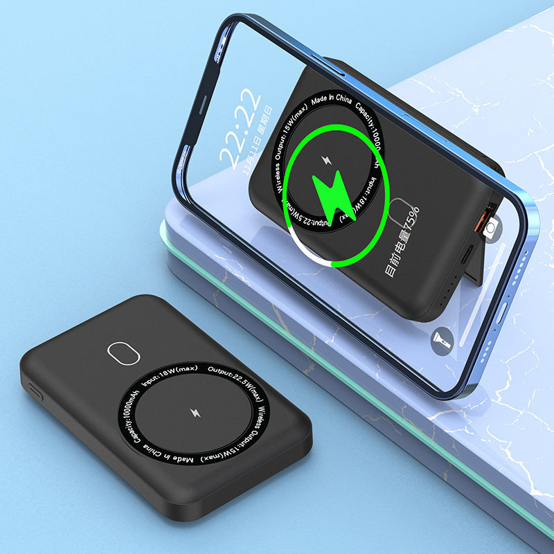 Compact Wireless Magnetic Charging Power Bank