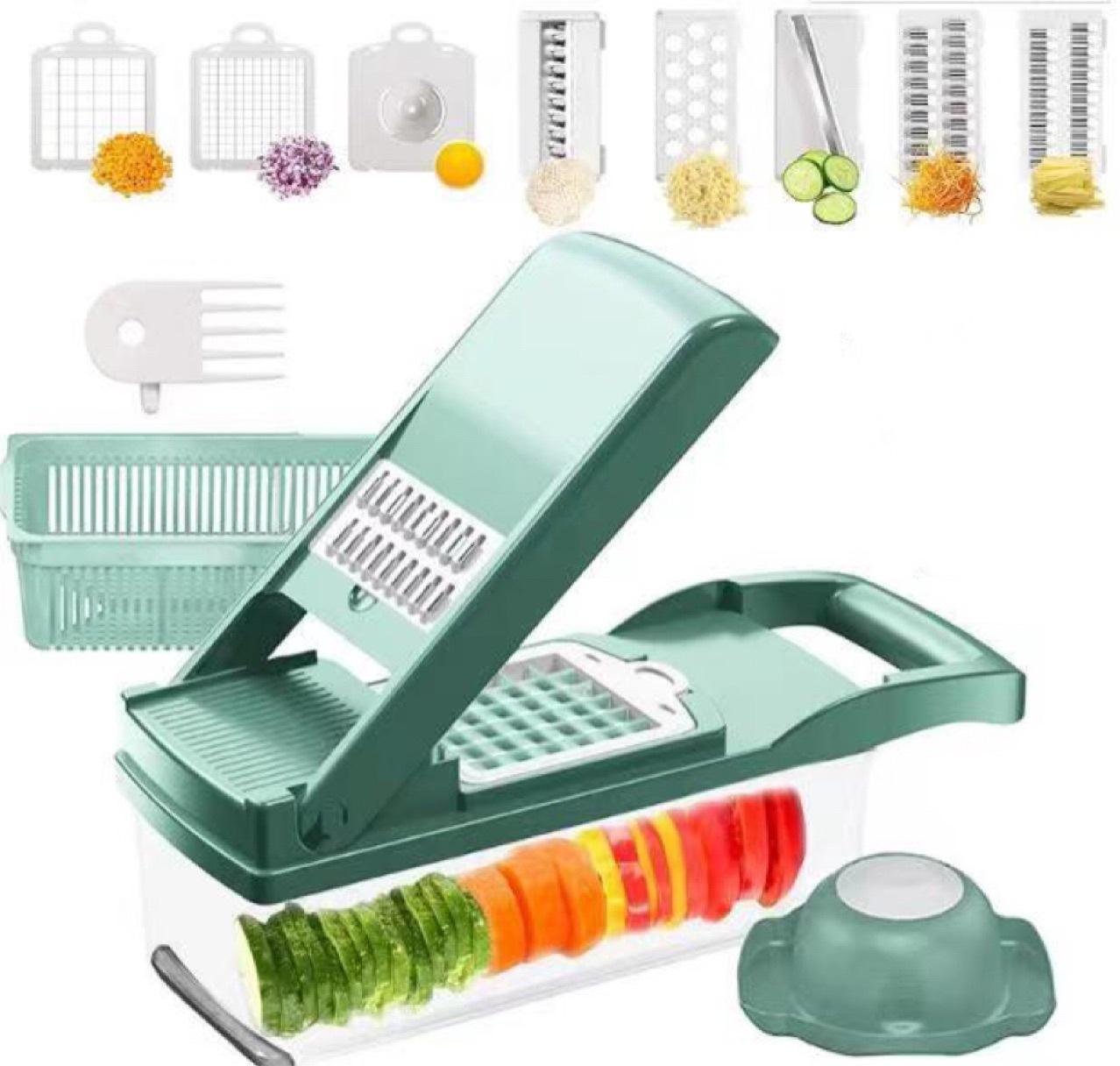 12-in-1 Manual Vegetable Chopper & Slicer